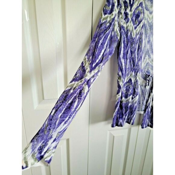 Chico's 2 Purple And‎ Gray Lightweight Sweater Front Tie Size Large 12/14 - Picture 5 of 5